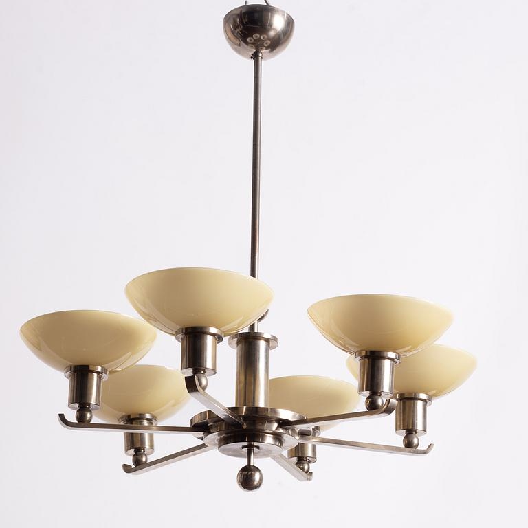 Ceiling lamp, functionalist, 1930s.