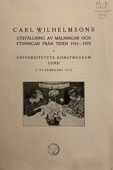 Carl Wilhelmson, ”Segelsömnad" (Mending the sails).