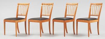 JOSEF FRANK, stolar, 4 st, Firma Svenskt Tenn, modell 1165.