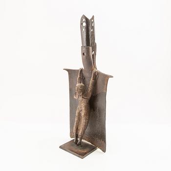 Monika Meschke, skulptur signerad brons/metall.