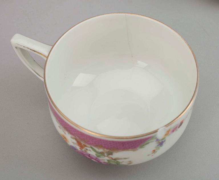 KAFFESERVIS, 16 delar, porslin, "Molière" och "Canova" Rosenthal, Selb, 1900-talets början.