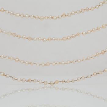 A 4-strand, probably natural saltwater pearl, necklace. Ø 2.4 - 2.6 mm.