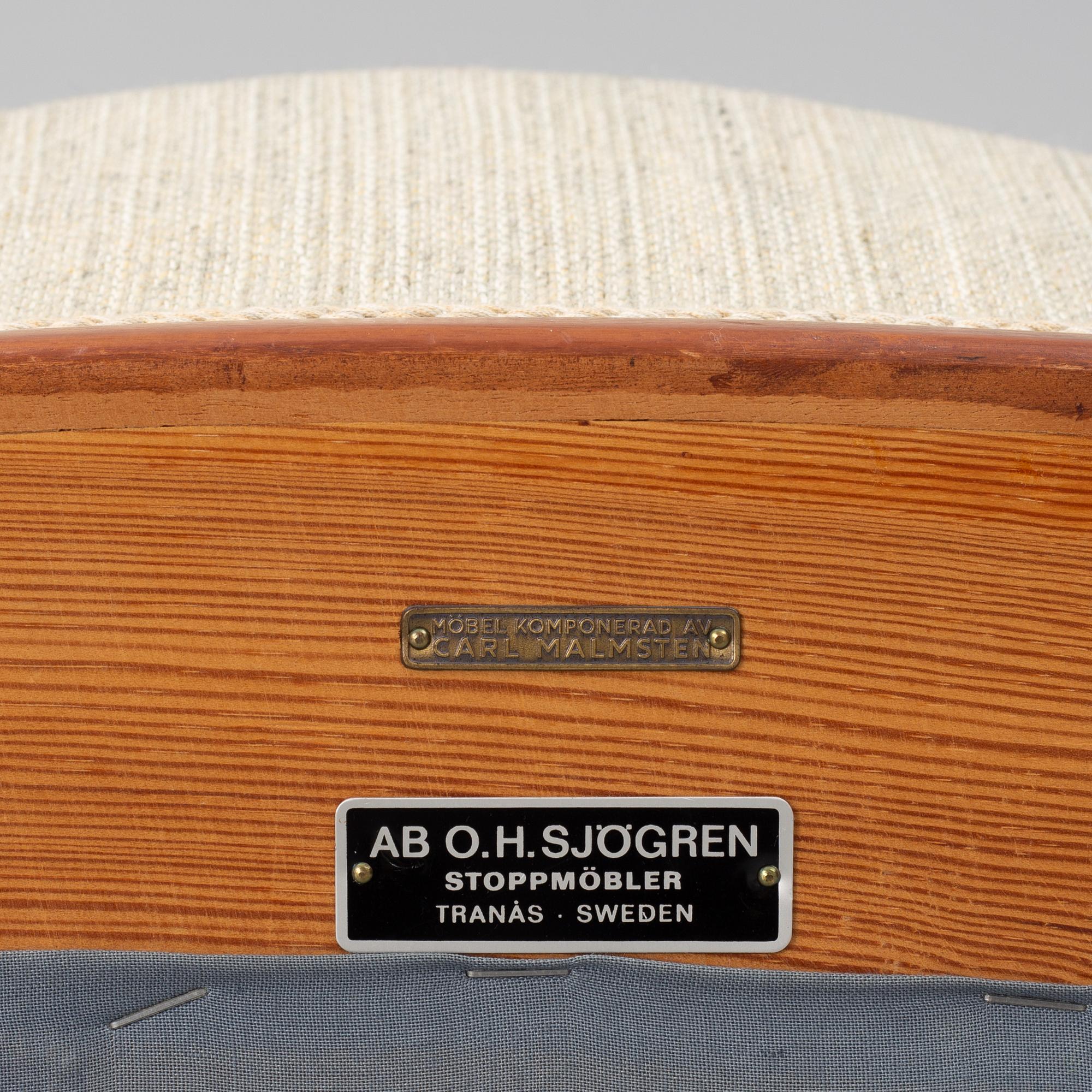 Carl Malmsten, fåtölj, "Vår Fru", O.H.Sjögren, 1900-talets andra hälft.