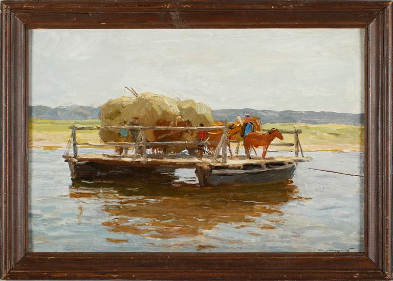 ALEKSEI MIKHAILOVICH GRITSAI, olja på pannå, signerad.