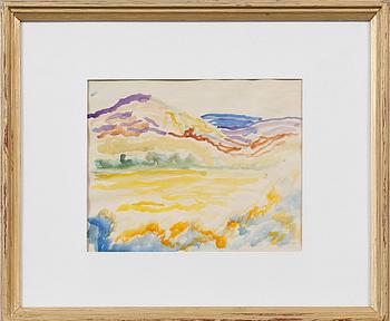 FOLKE ANDRÉASSON, 2 st, akvarell respektive pastell, signerade.