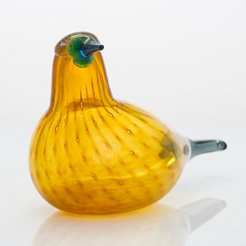 Oiva Toikka, a glass bird signed O. Toikka Nuutajärvi 2002 Kotiliesi 80 v.