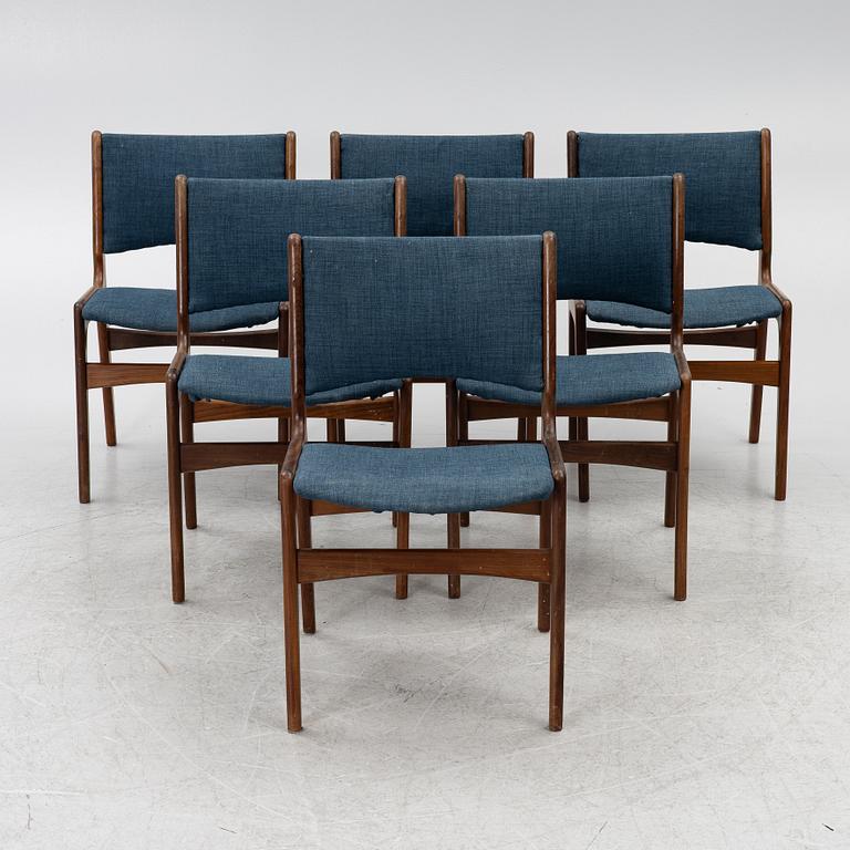 Erik Buch, six model 89 chairs, Odense, Denmark, 1960s.