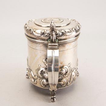 A Swedish 20th century silver tankard nark of CG Hallberg Stockholm 1949 weight 1120 gr.