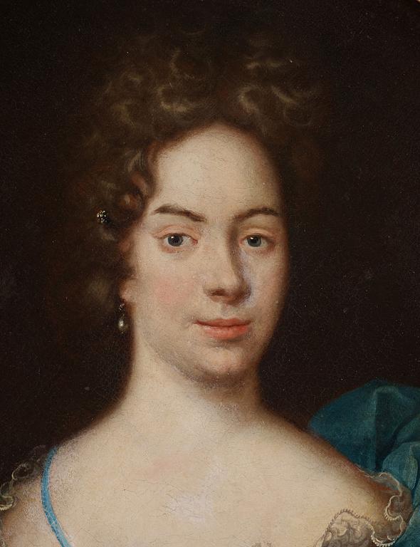 David Klöcker Ehrenstrahl, Young lady with a blue cloak.