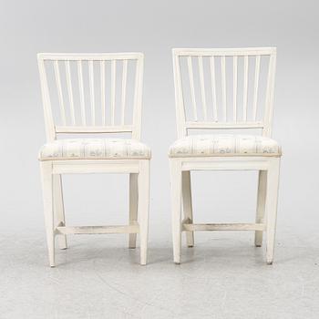 Stolar, 6 st, 1800-tal, Sengustavianska provinsarbeten.