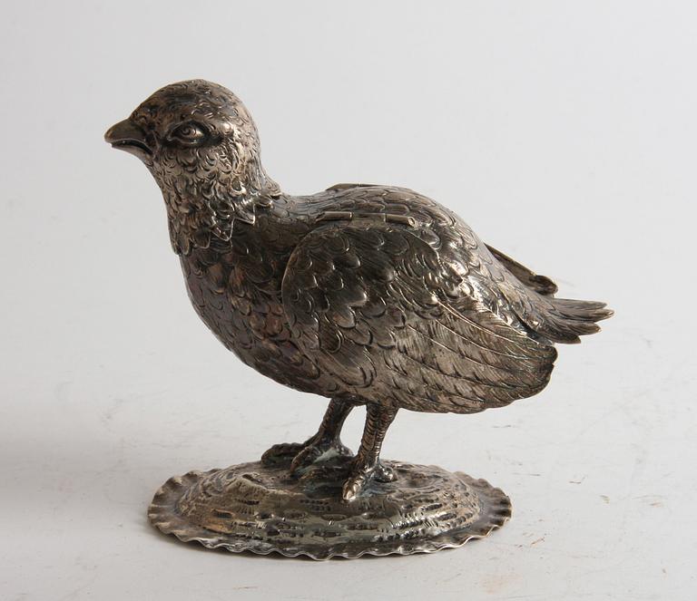 FIGUR/FLASKA, silver, Tyskland med svenska importstämplar.