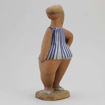 LISA LARSON, figurin, stengods, "Dora", Gustavsberg.