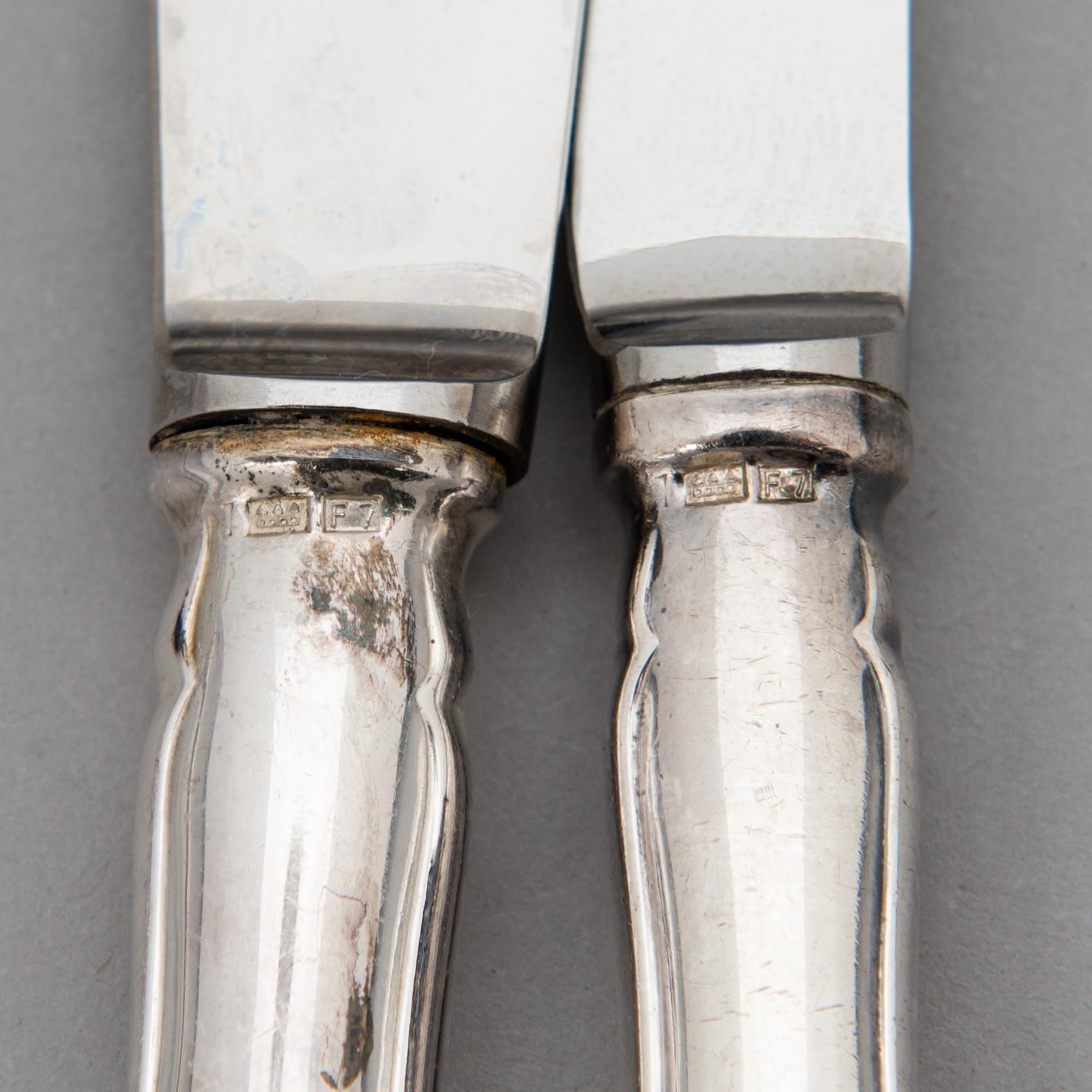 A 48-piece set of 'Chippendale' silver cutlery, Hämeenlinna, Finland 1959-60.