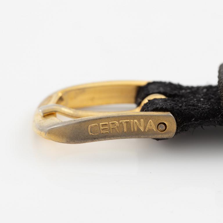 Certina, wristwatch, 18K gold, 19 mm.