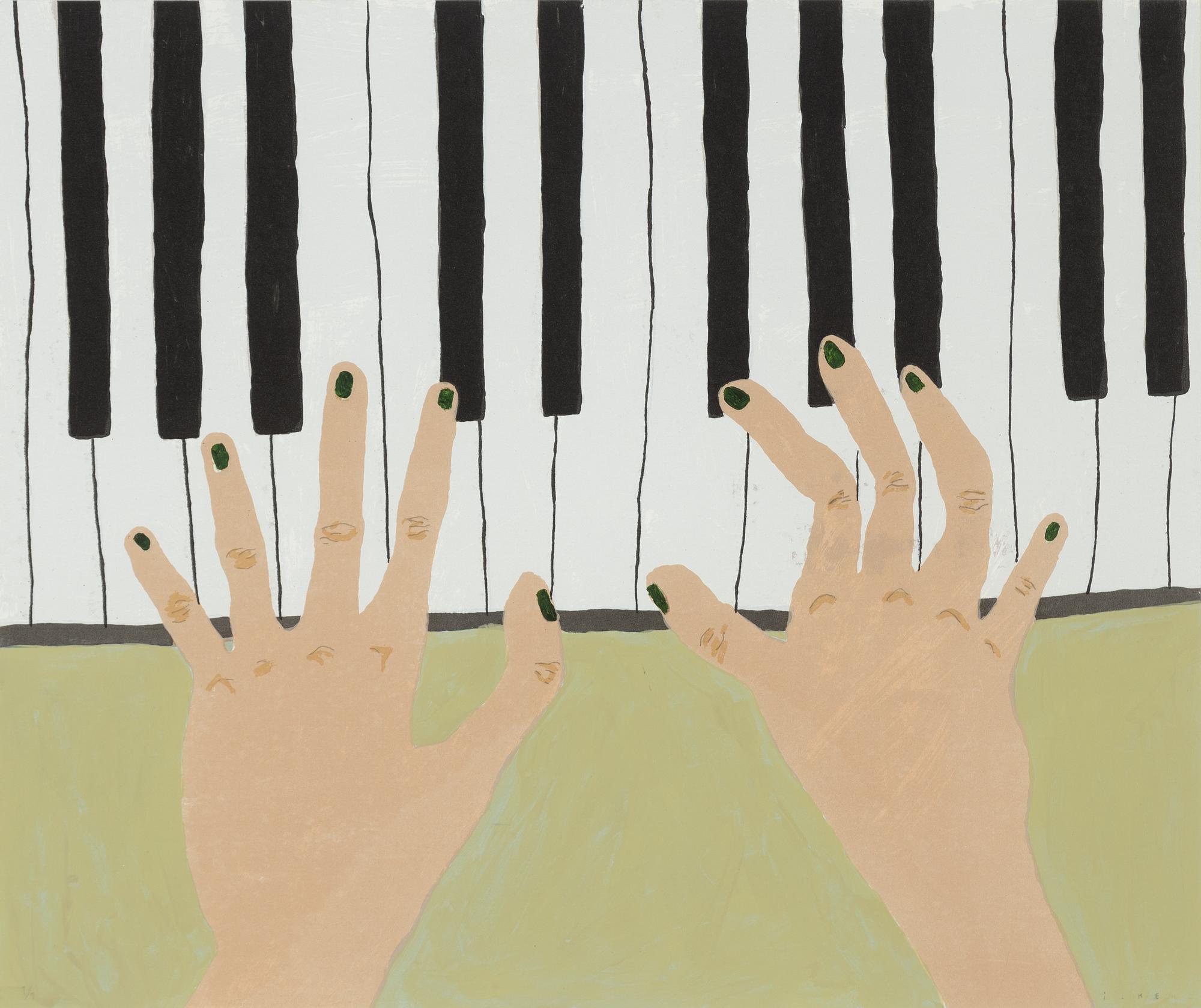 Emilia Ilke, screenprint in colours. Signed and numbered 1/1.