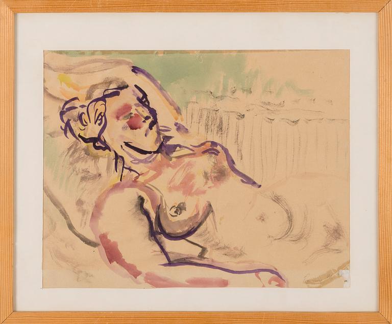 EEMU MYNTTI, akvarell, signerad och daterad bakom 1939.