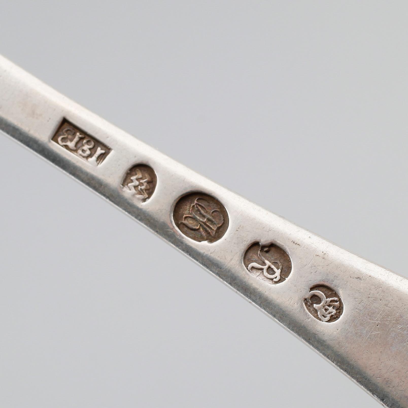 MATSKEDAR, 1 par, silver, daterade 1813, svenska importstämlar. Vikt ca 177 gram.