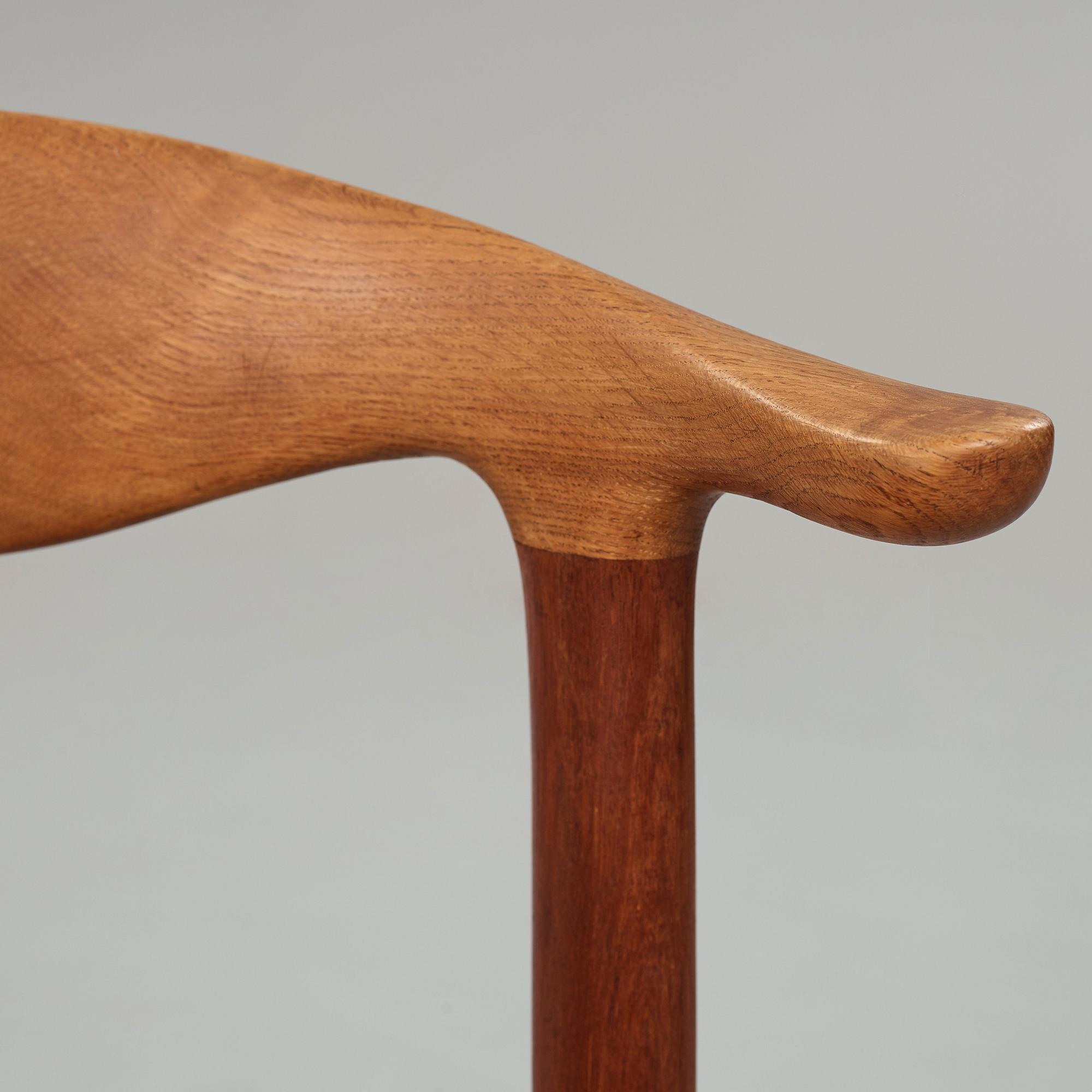 HANS J WEGNER, stol, "Cowhorn chair", en tidig version av "JH 505" för Johannes Hansen, 1950-tal.