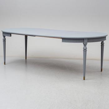 A gustavian style dining table, mid 20th century.