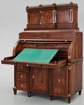 A German late 18th Century roll top desk.