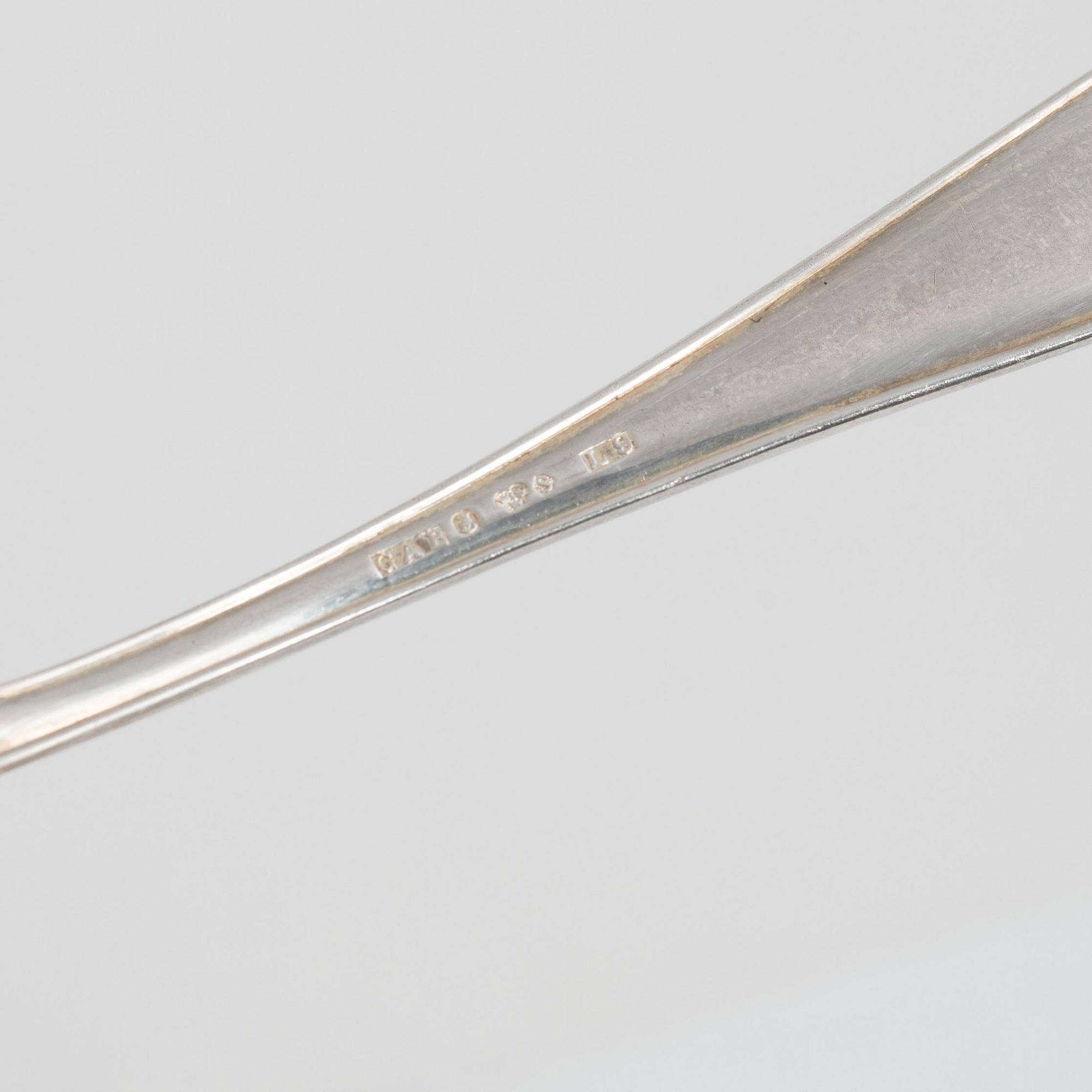 Jacob Ängman, bestickuppsättning, 18 delar, silver, modell "Vasa", GAB, Stockholm 1961-64.