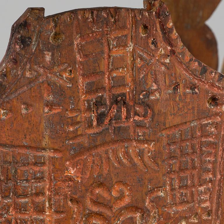 TAVLETT, allmoge, Delsbo, Hälsingland, 1800-tal.