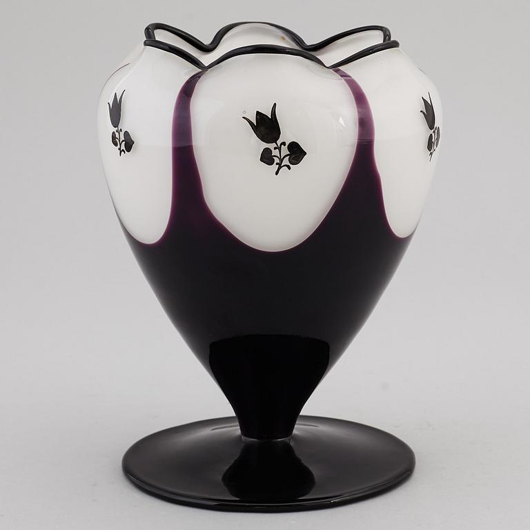 A Dagobert Peche glass vase, Loetz, Vienna, early 20th century.