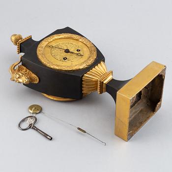 A french Empire table clock, first half of the 19th century.