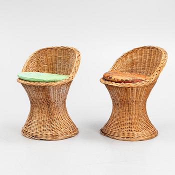 Bengt Ruda, a pair of rattan chairs, 1950's/60's.