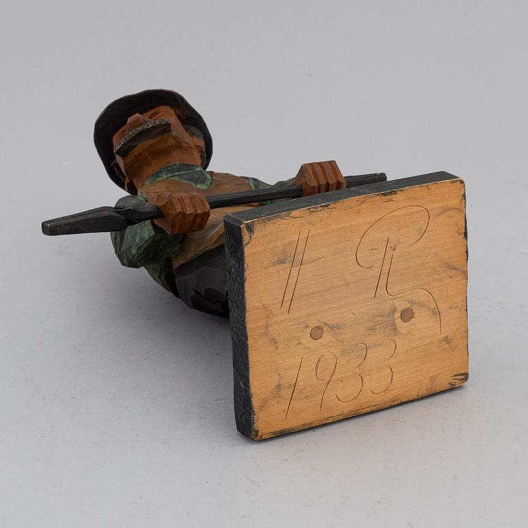 HERMAN ROSELL, sculpture, painted wood, signed and dated 1933.