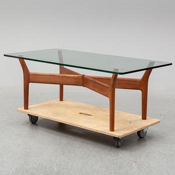 ALF SVENSSON, A teak and glass coffee table, mid 20th Century.