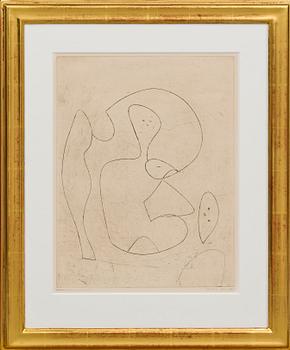 MAX ERNST, etching, signed essai, epreuve unique.