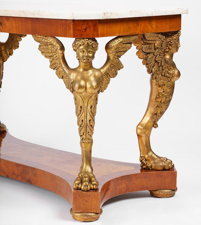A presumably Austrian Empire centre table, early 19th century.