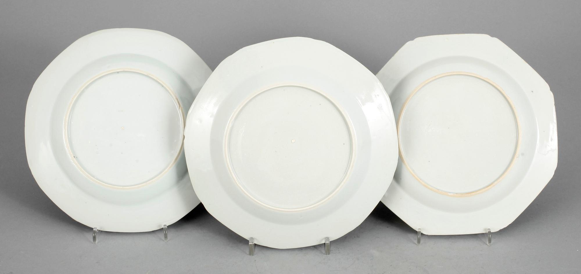 TALLRIKAR, 10 st, porslin, Qianlong resp Jiaqing, Kina 1700-1800-tal.