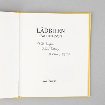 Ten children's books with dedications, including Astrid Lindgren. Provenance: the authors Inger and Lasse Sandberg.