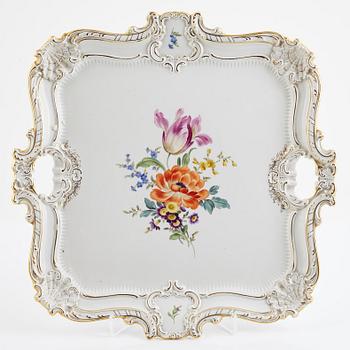 Tray, porcelain, Rococo style, Meissen, Germany, 1934-1945.