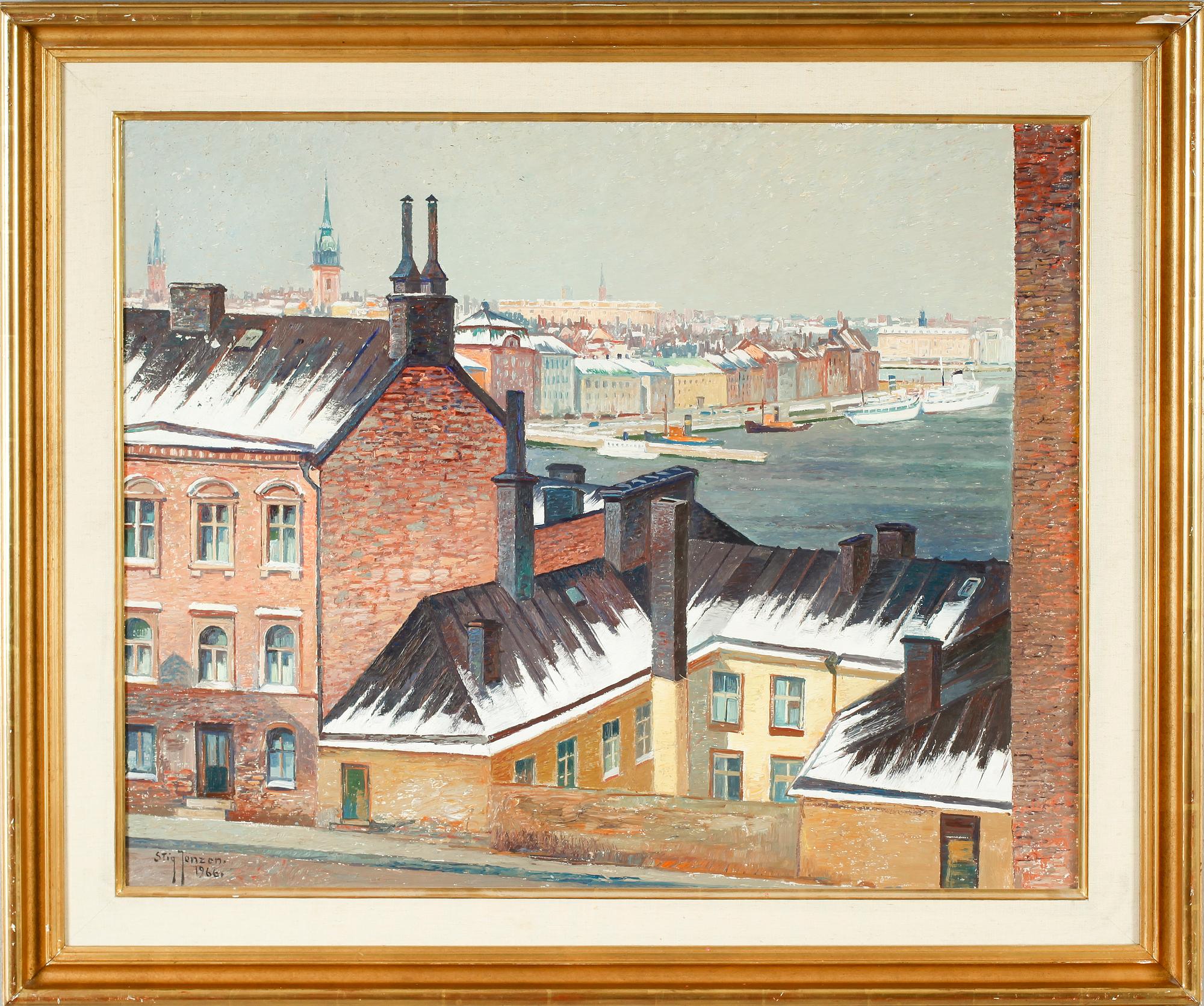 STIG JONZON, olja på pannå, signerad och daterad 1966.