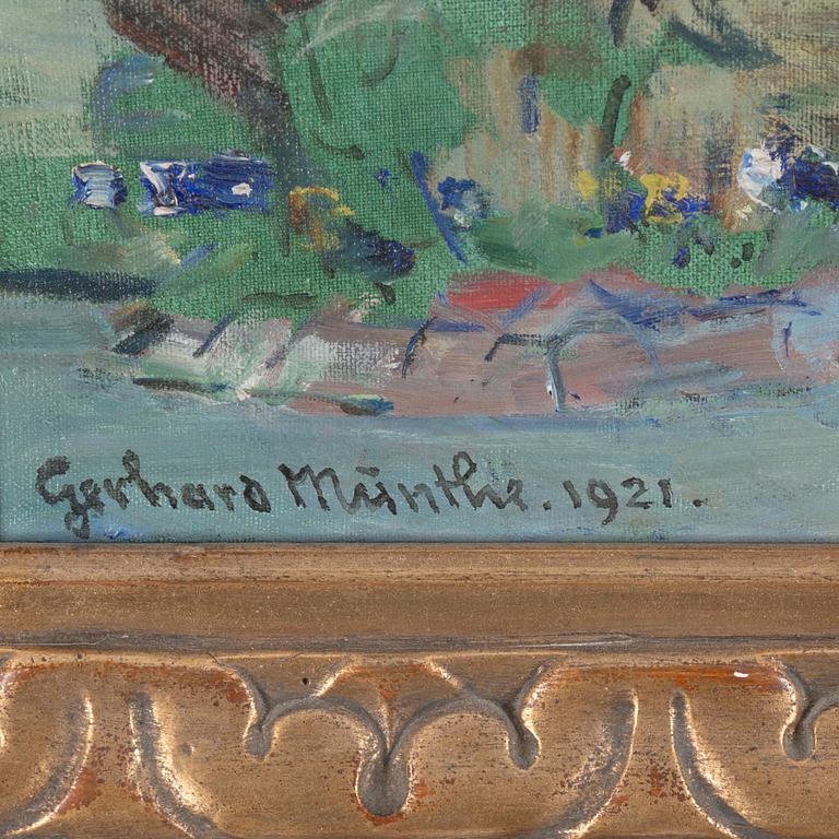 GERHARD MUNTHE, oil on canvas, signed and dated 1921.