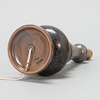 Aldo Londi, a mid-20th-century ceramic floor lamp /table lamp for Bitossi, Italy.