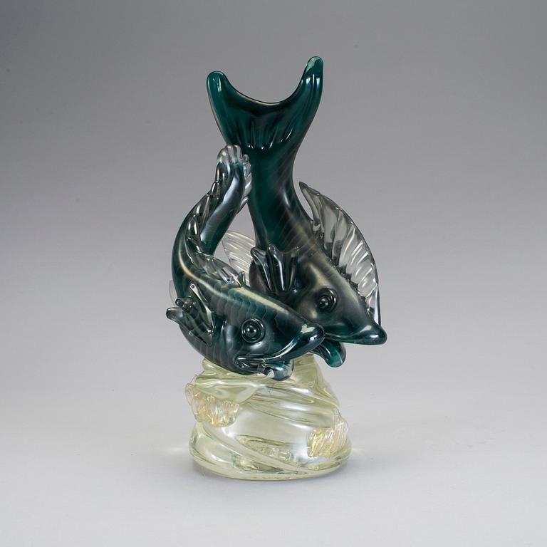 FIGUR, glas, möjligen Murano, 1900-talets mitt.