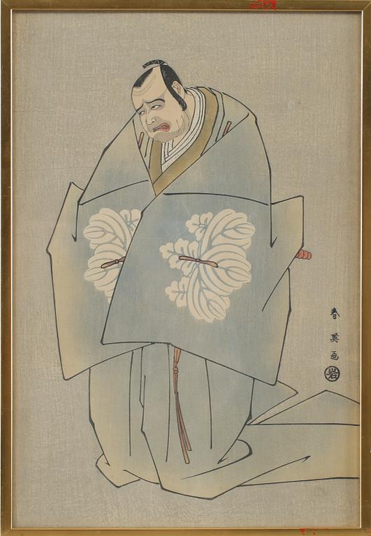 TRÄSNITT, Japan, sannolikt efter Katsukawa Shunei.