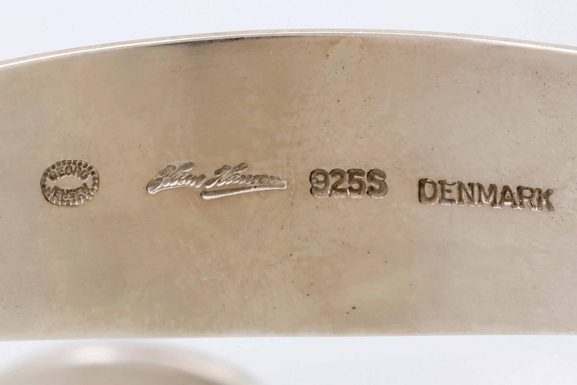 Hans Hansen armring, sterlingsilver, Georg Jensen, Danmark.
