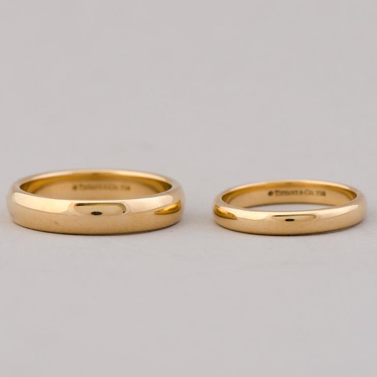 RINGAR, 2 st, 18K guld. Tiffany & Co.