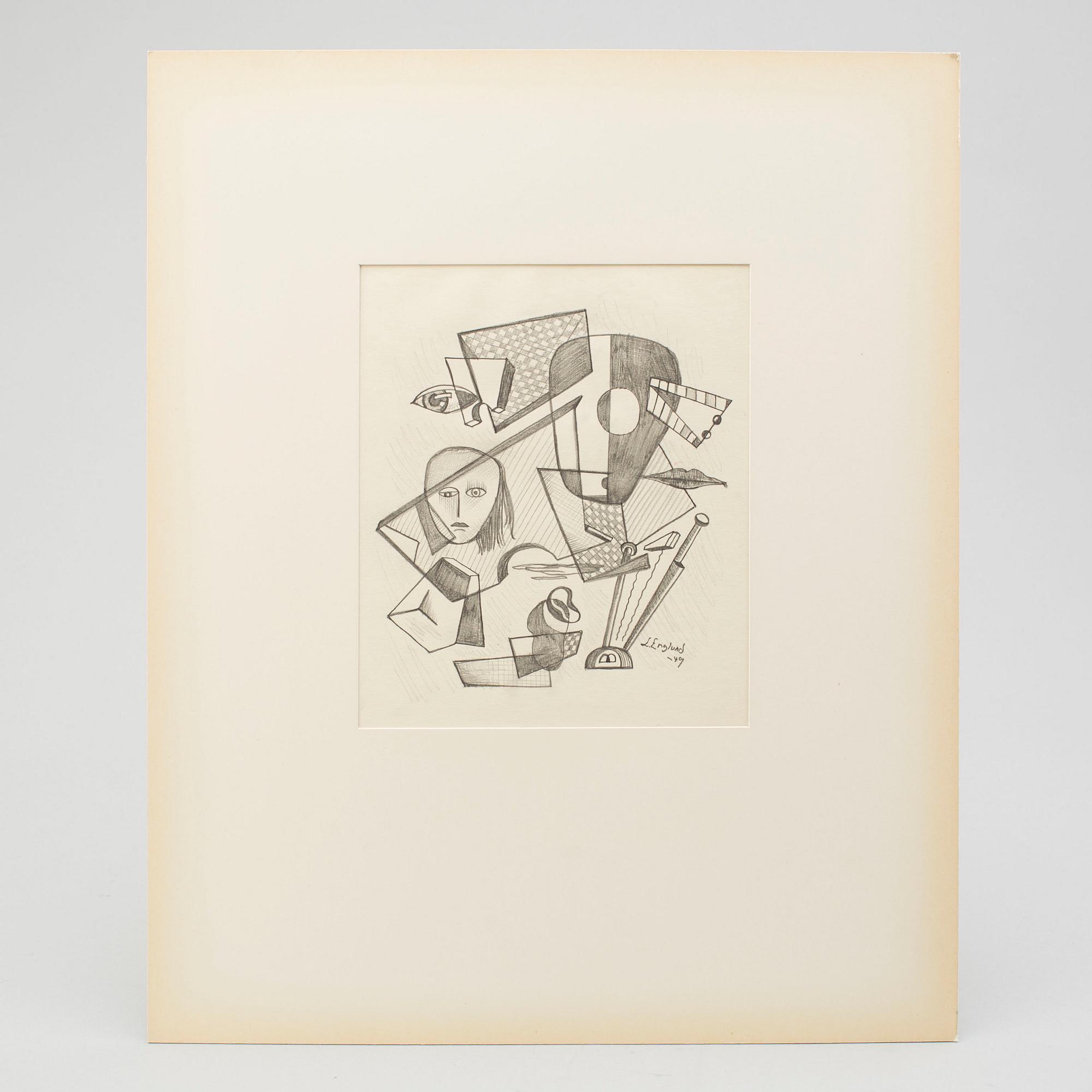 LARS ENGLUND, Pencil, signed and cdated -49.