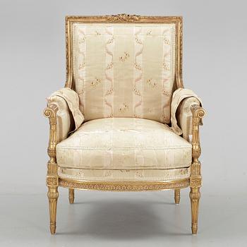 KARMSTOL, Louis XVI-stil, omkring sekelskiftet 1900.
