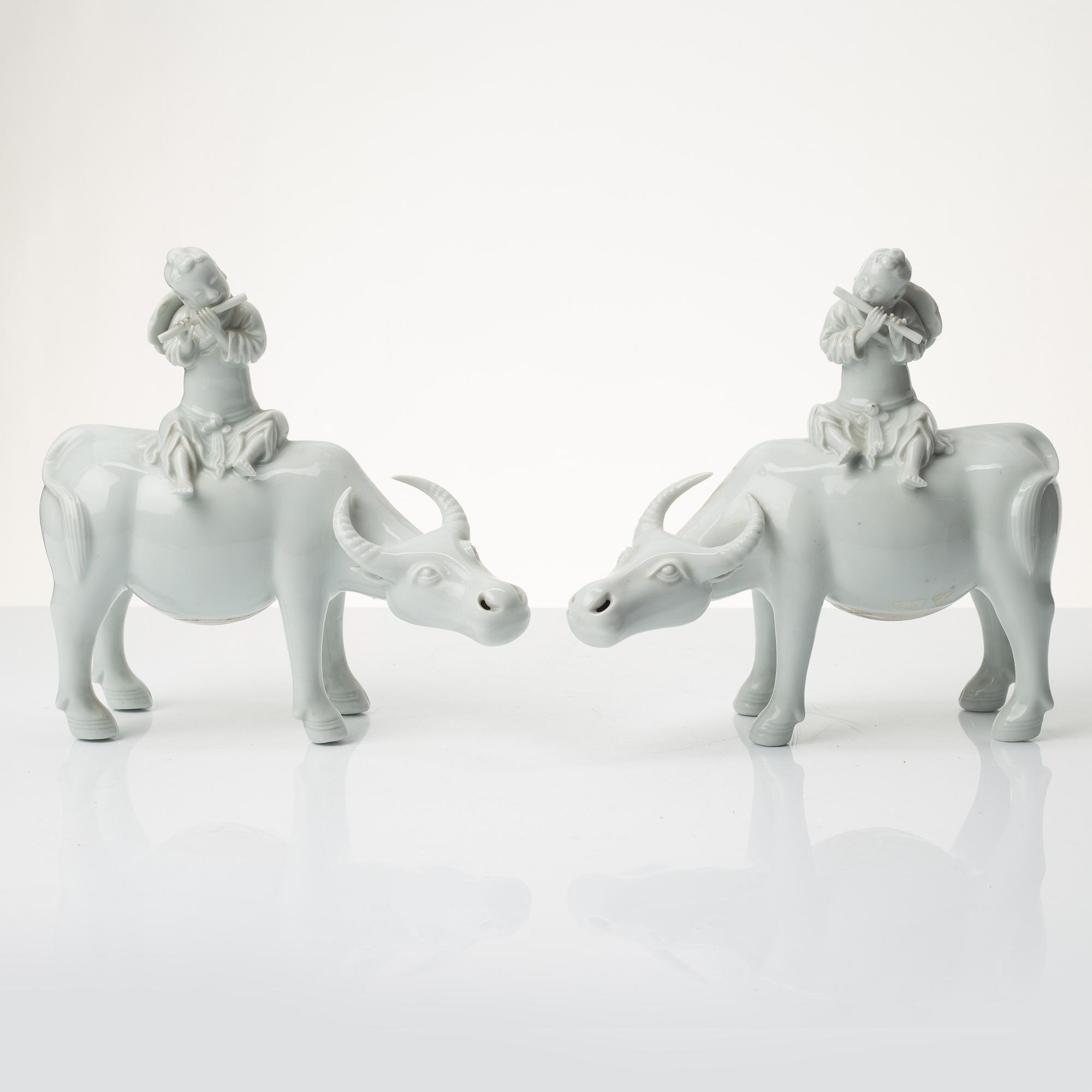 Figuriner, blanc de chine. Kina, 1900-tal.