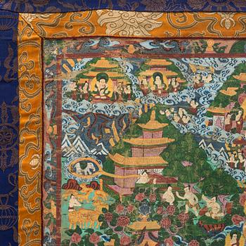 A Tibetan Thangka, 20th Century.