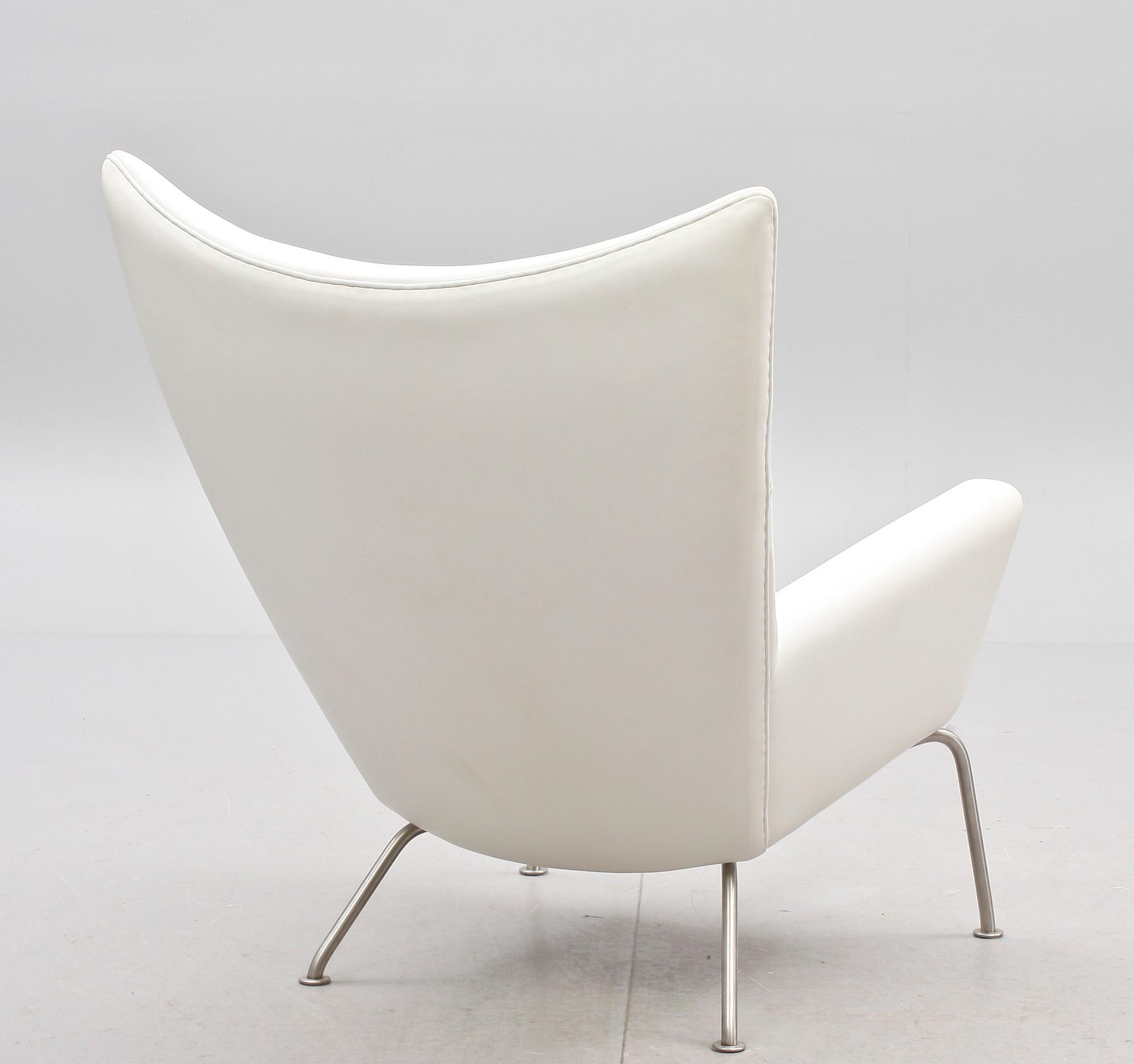 FÅTÖLJ, "Wing chair" modell CH445, Hans J. Wegner, Carl Hansen & Søn. Formgiven 1960.