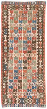 348. An antique Anatolian Aksaray kilim, ca 389 x 159 cm.