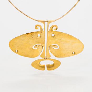 Tapio Wirkkala, Halsband "Kohuvud", 14K guld. Westerback, Helsingfors 1968.